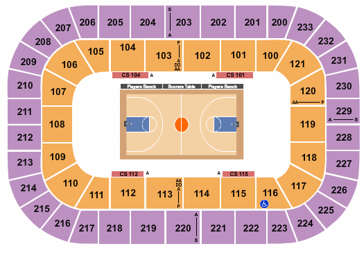 Bon Secours Wellness Arena NCAA Tournament Seating Chart